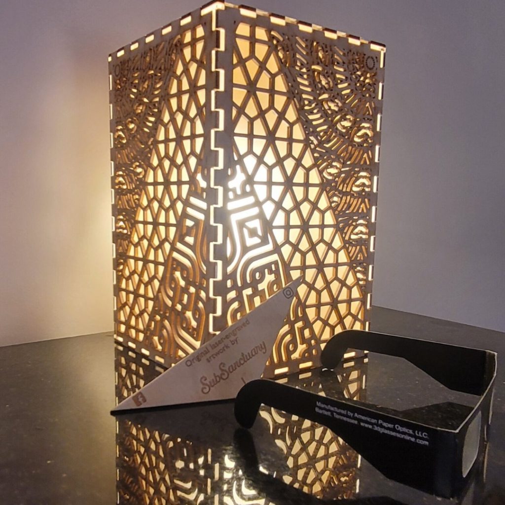 Laser Cut Wood Acrylic Light Box - SubSancutary