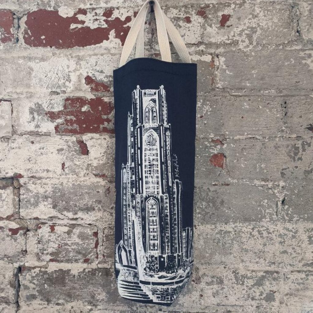 Cathedral of Learning Wine Tote - KLoRebel Art