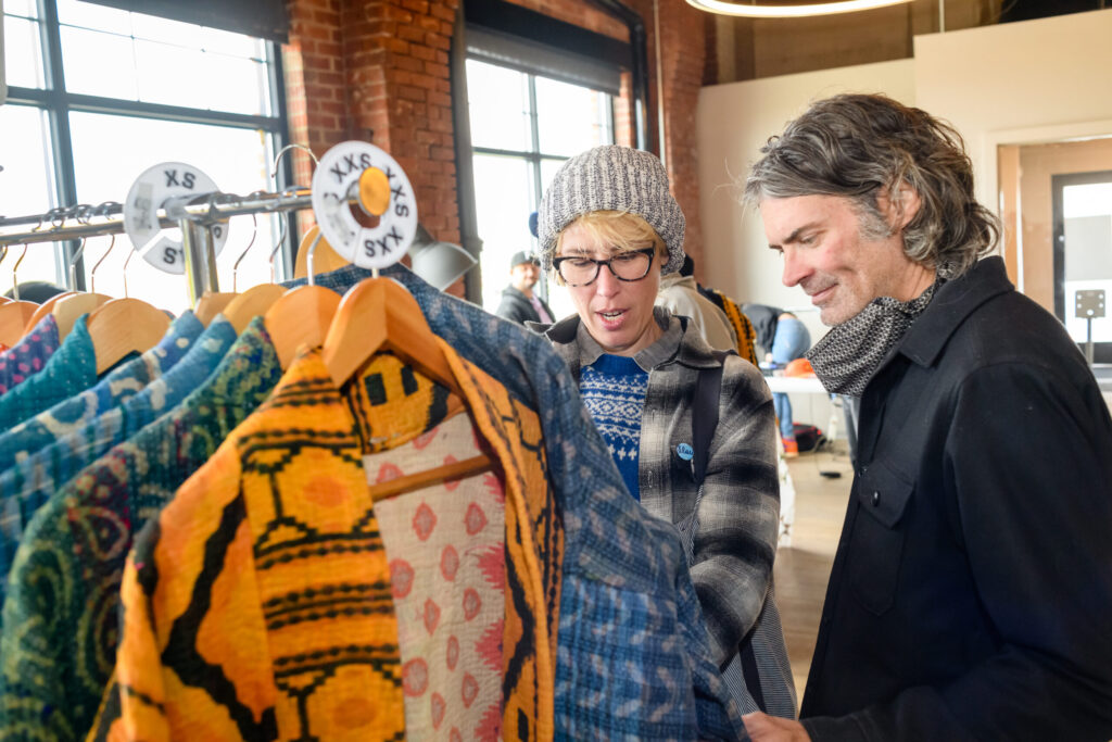 Folks from all over Pittsburgh came to shop and pick up unique gifts, like these handmade coats from Otto Finn.