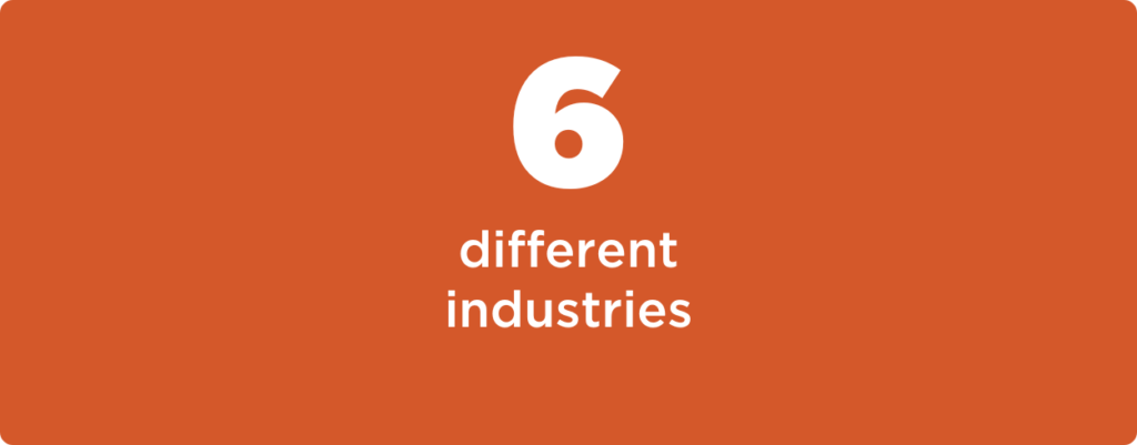 6 different industries