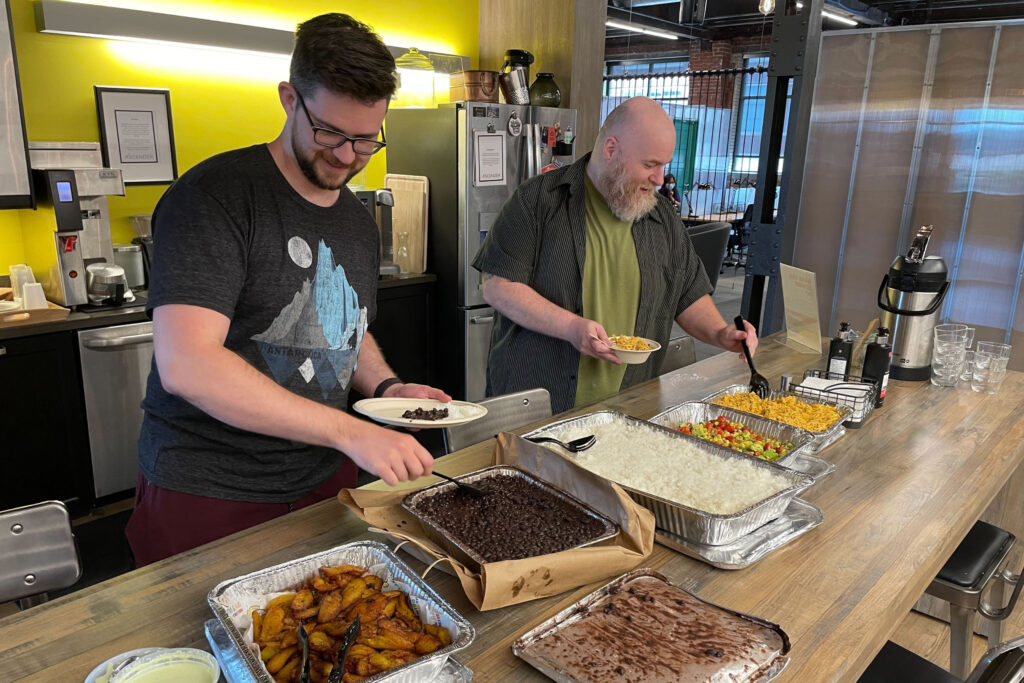 Lunch is on us! At least once per month, we give our members that extra energy boost by bringing in bites from a rotating selection of local eateries.