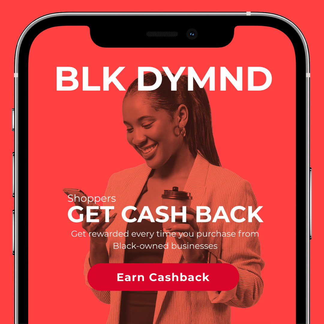 Picture of the BLK DYMND Rewards app